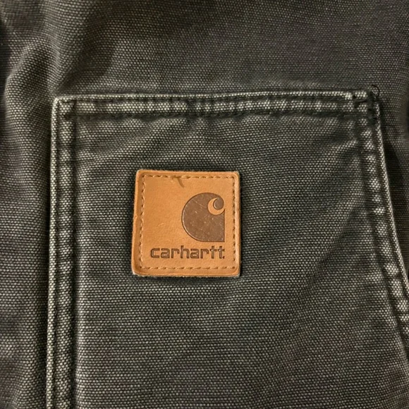Vintage Carhartt jacket Black Work Jacket Sherpa lined RN #14806 C61 XL - Picture 3 of 9
